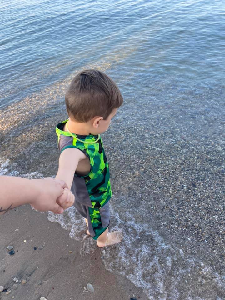 Holding Hands at the Beach