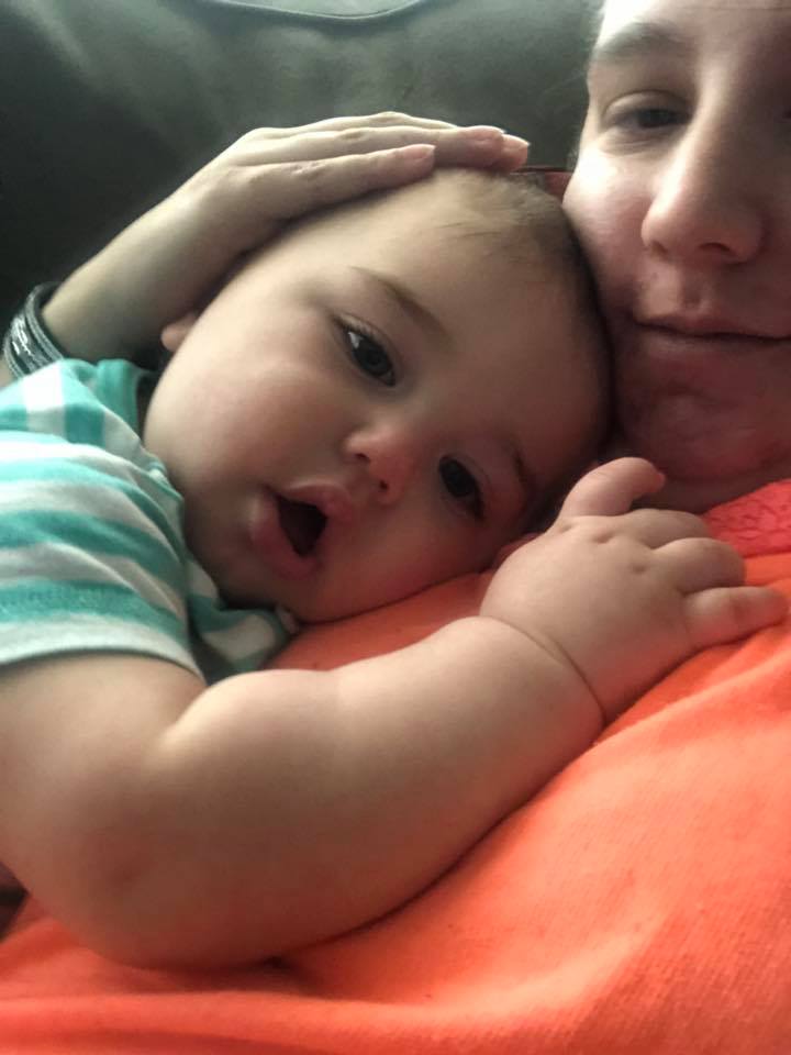 Cuddles with Mom