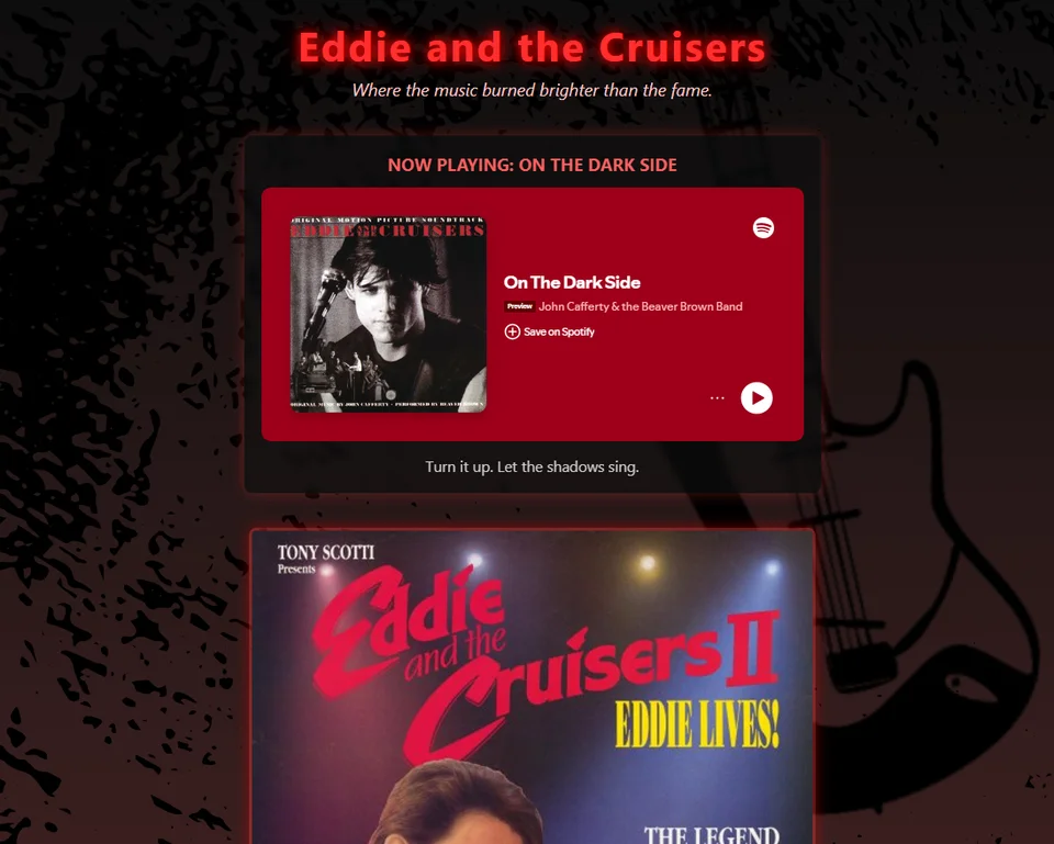 Preview of Eddie & The Cruisers review