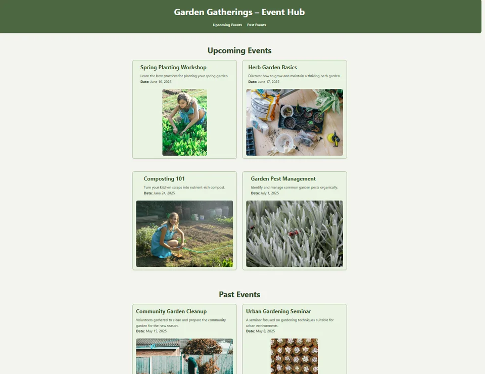 Preview of Garden Website project